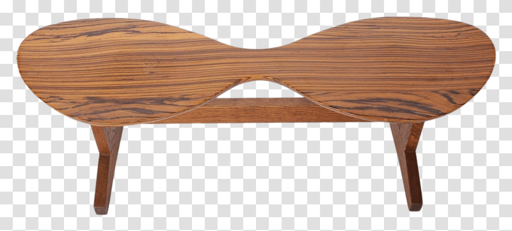 1950s Zebra Wood Sunglasses Coffee Table By R Coffee Table, Oars, Paddle, Gun, Weapon Transparent Png