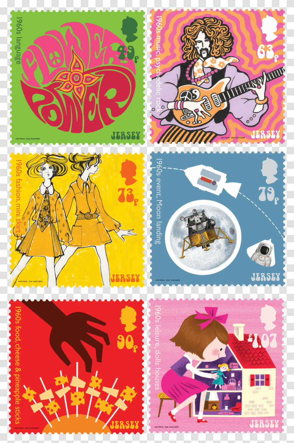 1960s Stamps, Poster, Advertisement, Guitar, Leisure Activities Transparent Png
