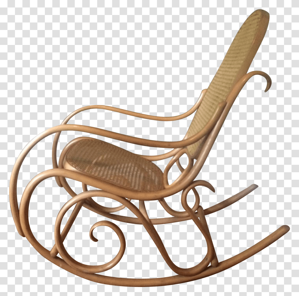 1960s Thonet Bentwood Rocker With Caned Back Amp Seat Rocking Chair, Furniture Transparent Png