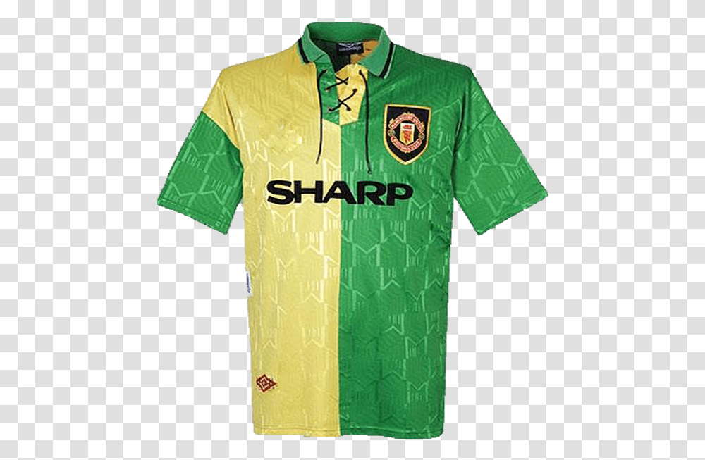 1994 Manchester United Third Greengold Shirt 2019 2020 Man Utd Away Kit, Apparel, Coat, Jersey Transparent Png