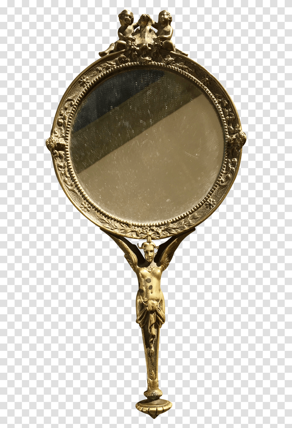 19th Cen Hand Mirror, Cross Transparent Png