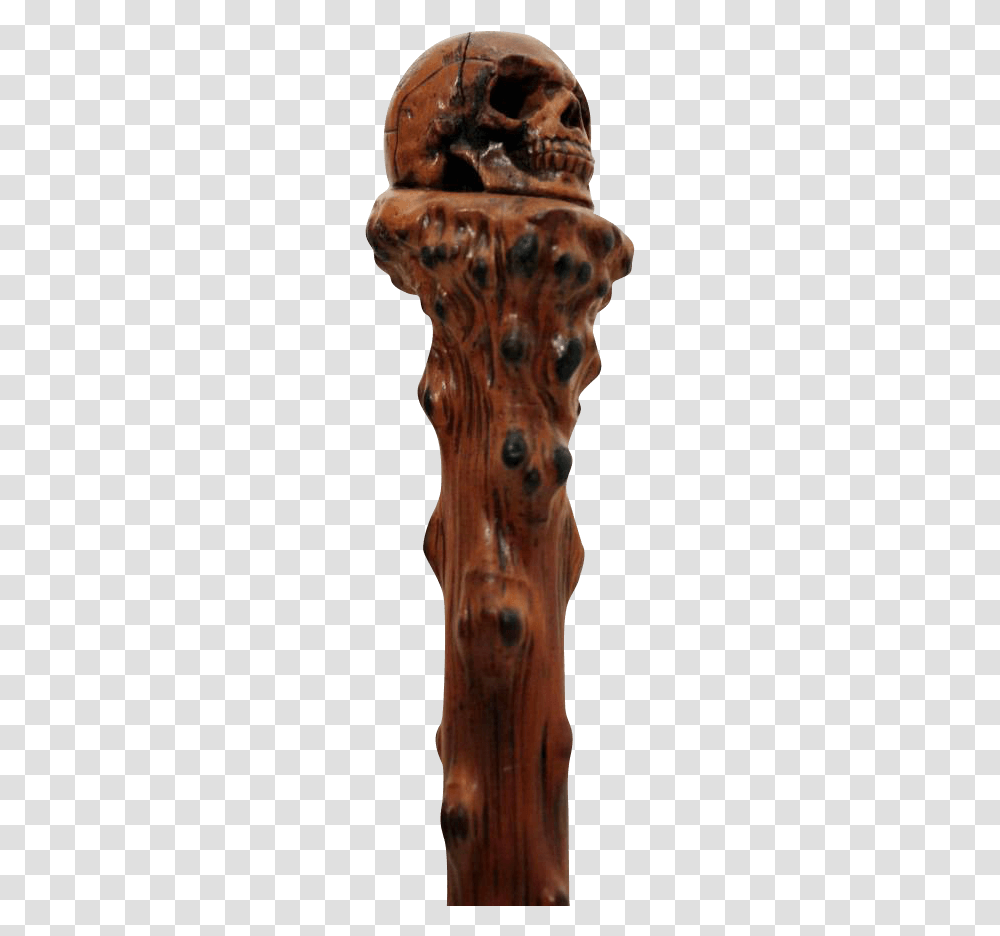 19th Century Skull Walking Stick Skull Walking Stick Carving, Wood, Torso, Giraffe, Wildlife Transparent Png