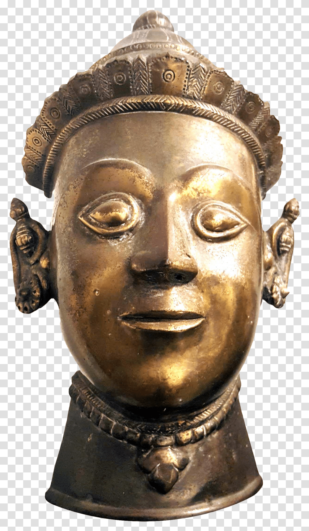 19th Century Thai Siamese Palace Guard Bronze Sculpture, Head, Figurine, Worship, Mask Transparent Png