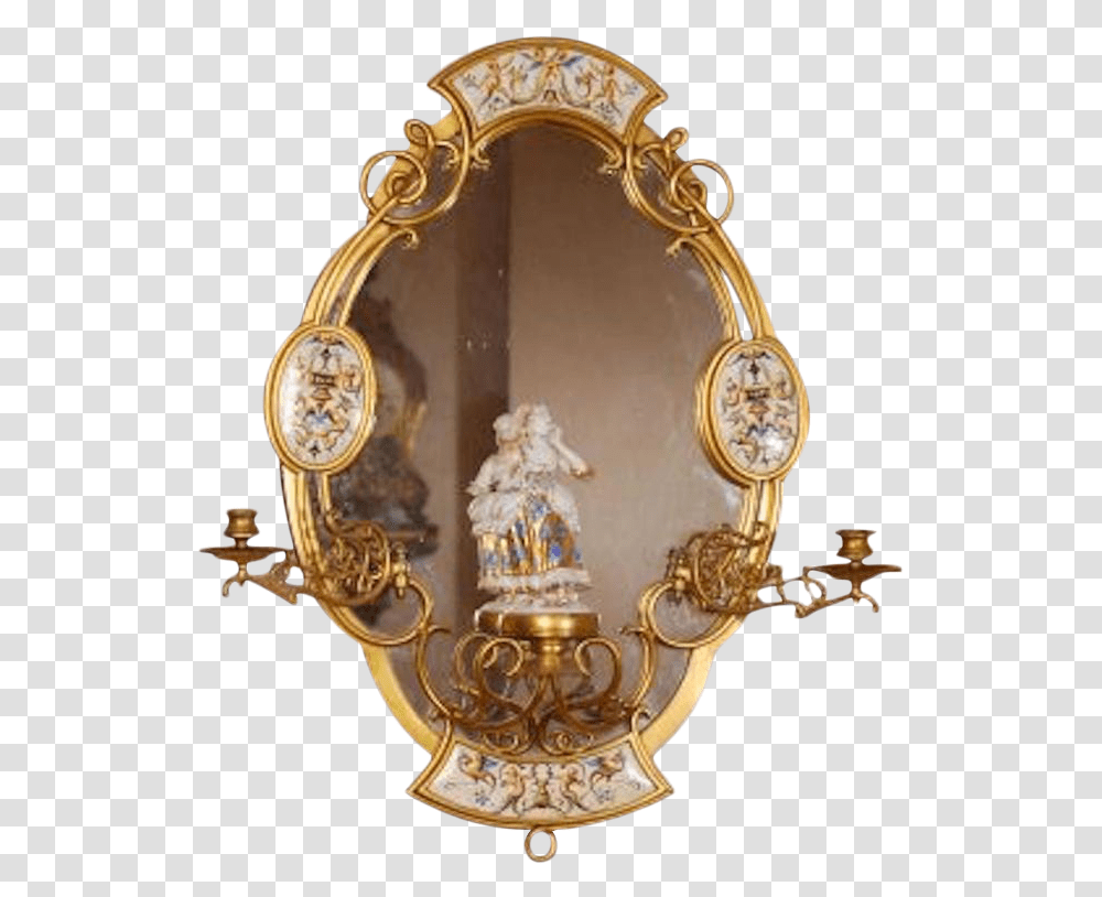 19th Century Victorian Aesthetic Gilt Bronze German Vintage Mirror Aesthetic, Chandelier, Lamp, Logo Transparent Png