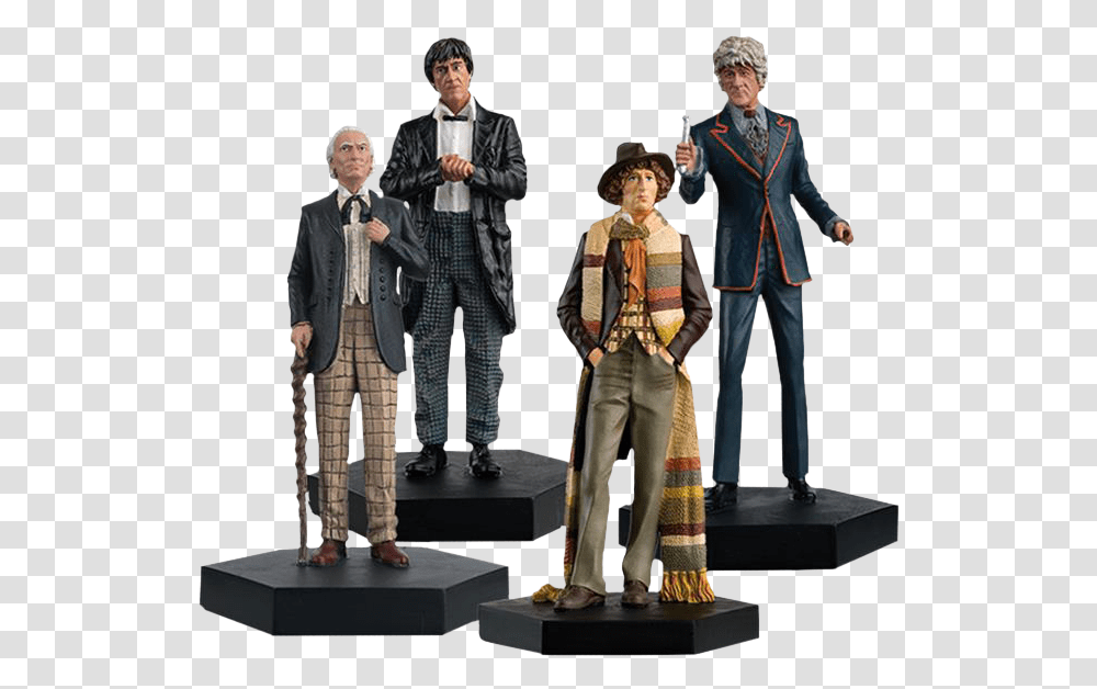 1st 2nd 3rd Amp 4th Doctors Regeneration 121st Scale Figurine, Person, Performer, Overcoat Transparent Png