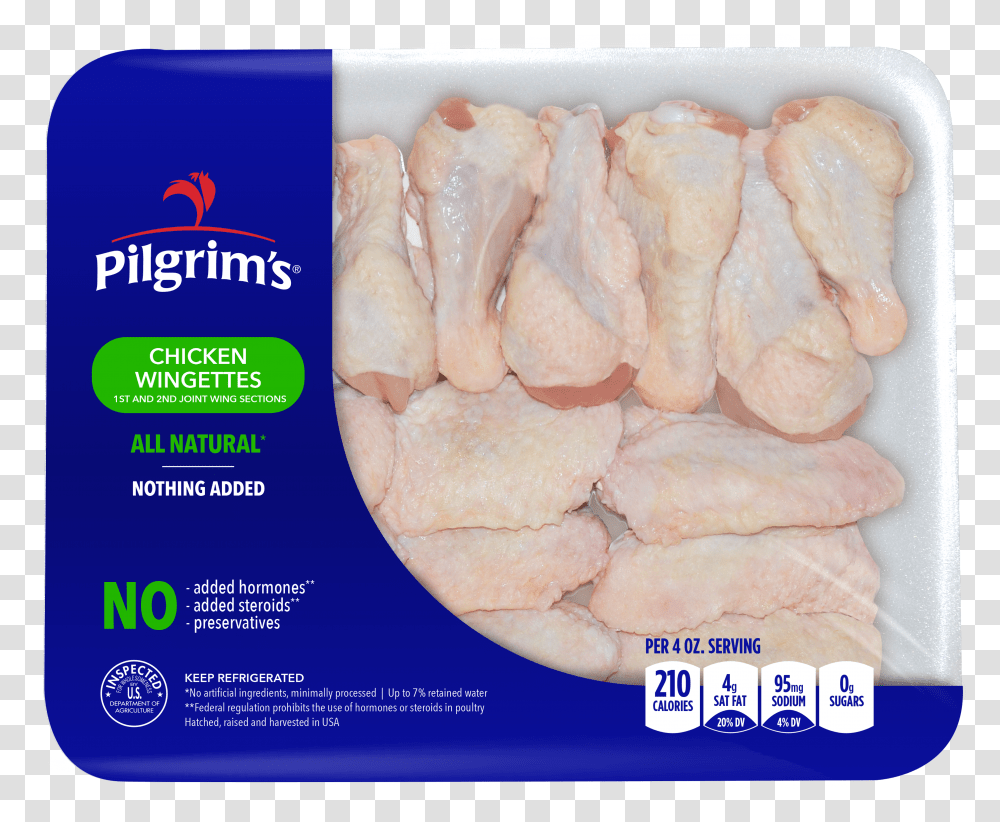 1st Amp 2nd Joint Wing Sections Chicken Meat Transparent Png