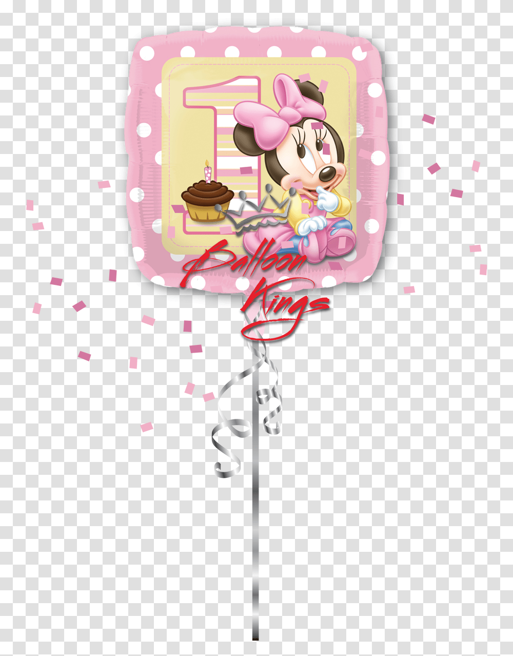 1st Birthday Girl Baby Minnie Minnie Mouse 1st Birthday Balloons Girl, Cushion, Paper Transparent Png
