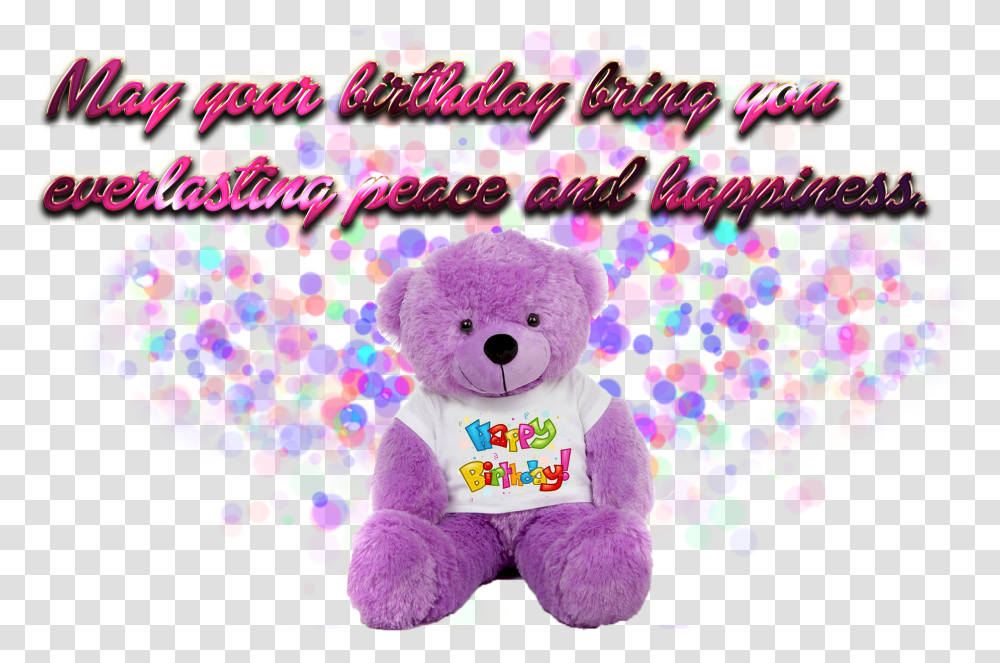 1st Birthday Wishes Photo Background Happy Womens Day Background, Purple, Teddy Bear, Toy Transparent Png