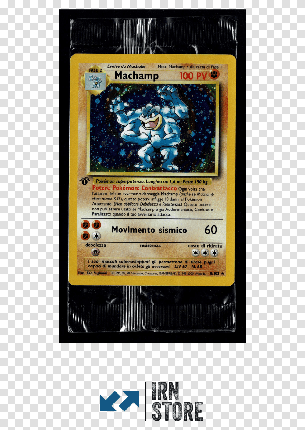 1st Ed Edition Italian Machamp 8 102 Holo Foil Base Gen 1 Machamp Pokemon Card, Poster, Advertisement, Paper Transparent Png