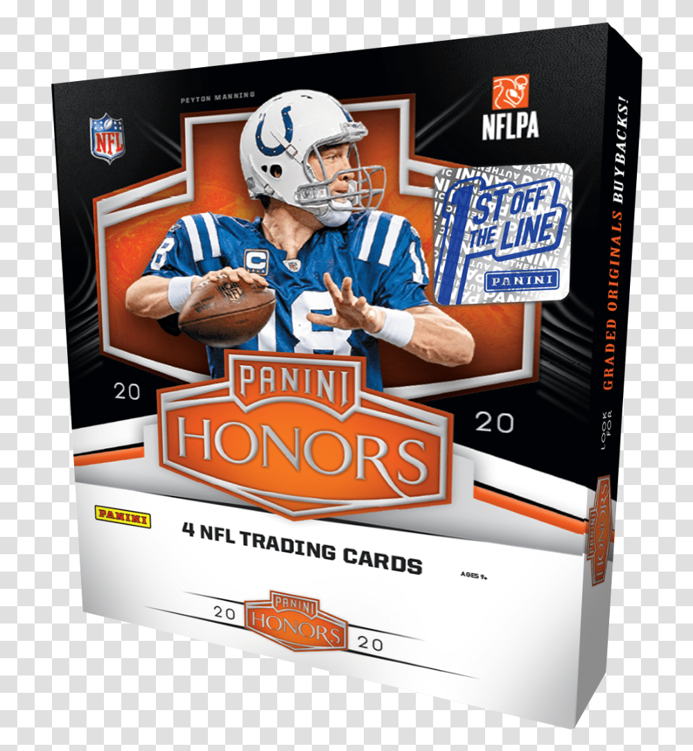 1st Off The Line 2020 Panini Honors Nfl Trading Cards 2020 Panini Nfl Honors, Helmet, Clothing, Apparel, Advertisement Transparent Png