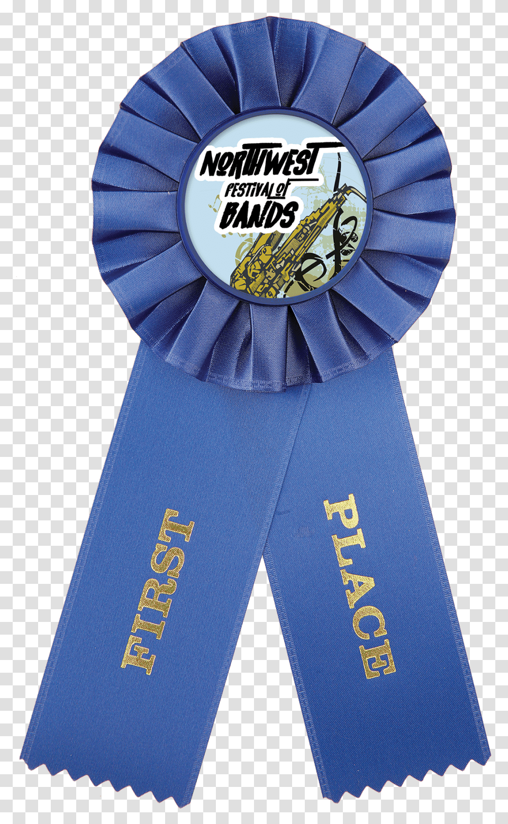 1st Place Custom Color Rosette Ribbon Ribbons For Awards, Strap, Passport, Id Cards, Document Transparent Png