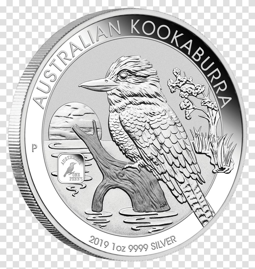 2 2019 Kookaburra Silver Coin, Nickel, Money, Bird, Animal Transparent Png