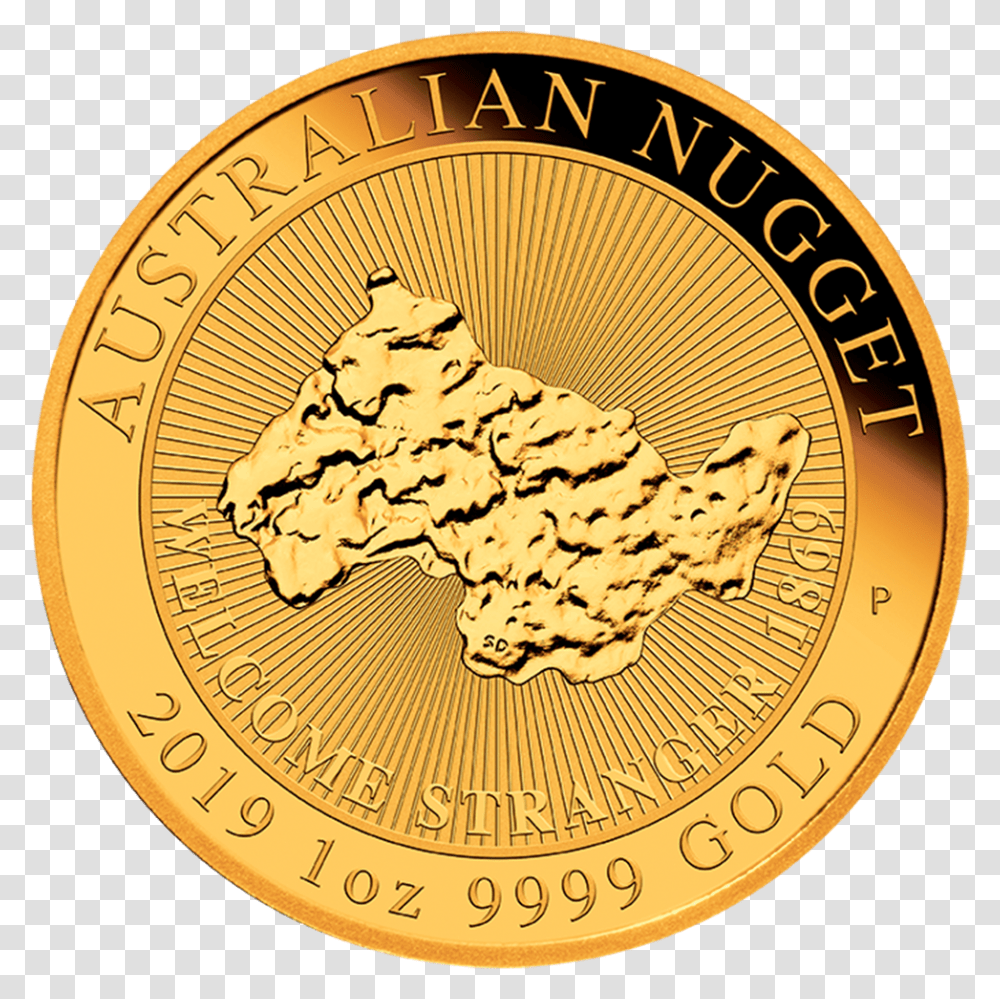 2 Australian Nugget Welcome Stranger 2019, Coin, Money, Tiger, Wildlife Transparent Png