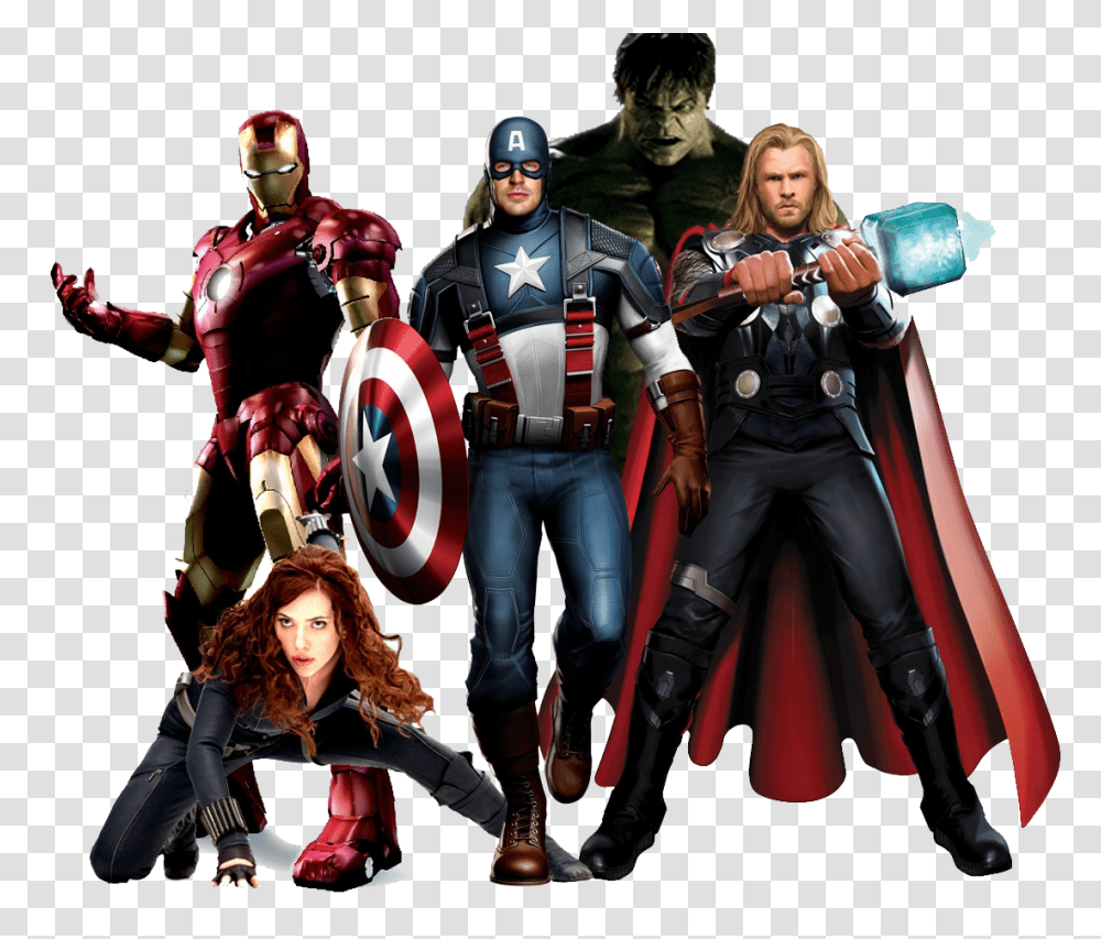 2 Avengers Image, Character, Costume, Person, People Transparent Png