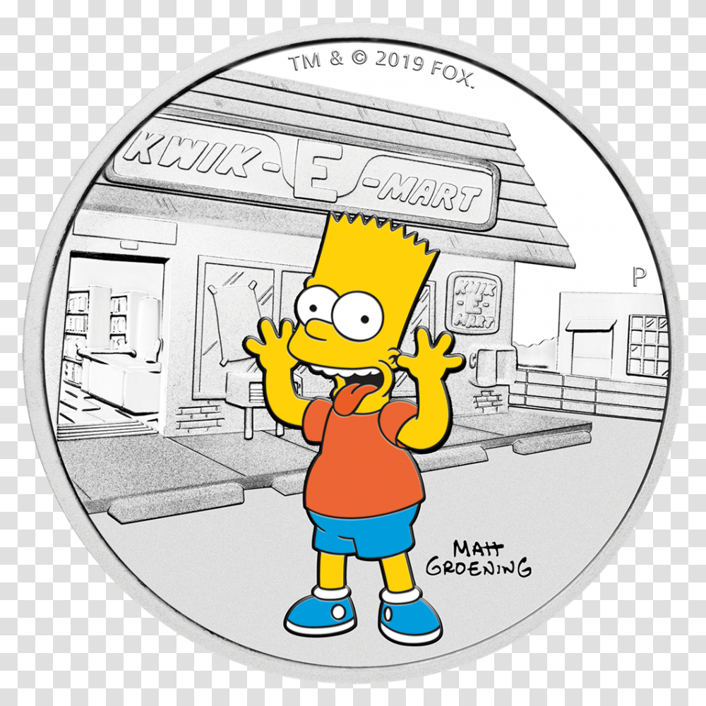 2 Bart Simpson Coin, Money, Nickel, Fisheye Transparent Png