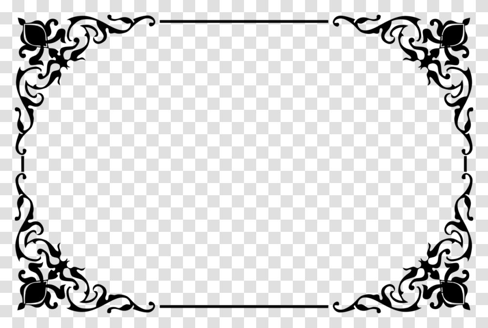 2 Decorative Border Clipart Frame For Microsoft Office, Gray, World Of Warcraft Transparent Png