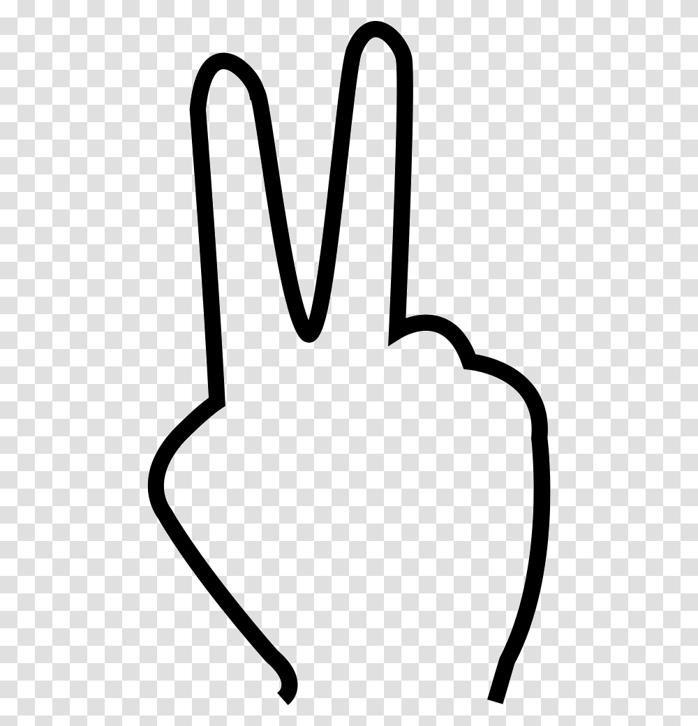 2 Fingers Clipart, Bow, Stencil, Hand Transparent Png
