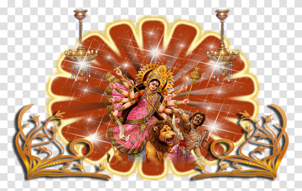 2 Goddess Durga Maa Free Image, Religion, Person, Human, Festival Transparent Png
