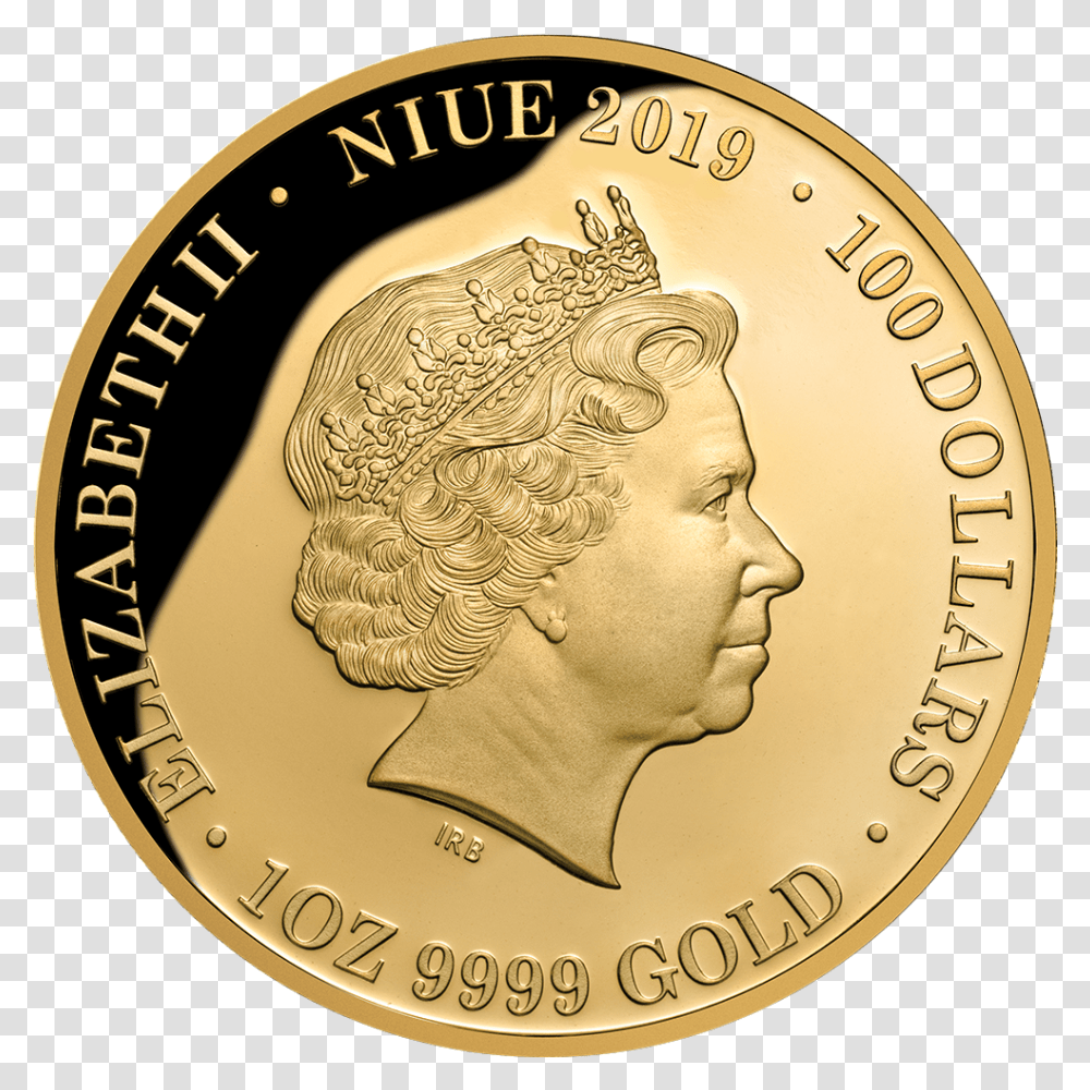 2 Goldmnze Queen Elisabeth, Coin, Money, Person, Human Transparent Png