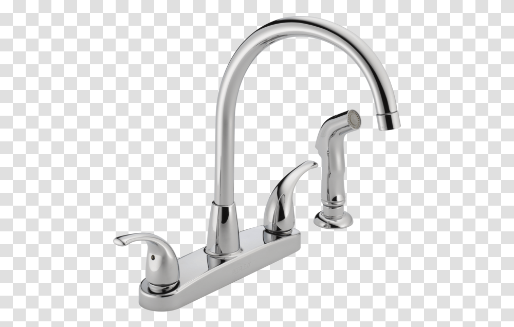 2 Handle Kitchen Faucet Stainless, Sink Faucet, Tap, Indoors Transparent Png