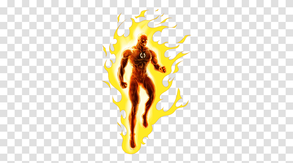 2 Human Torch Free Image, Character, Person, Fire, Flame Transparent Png