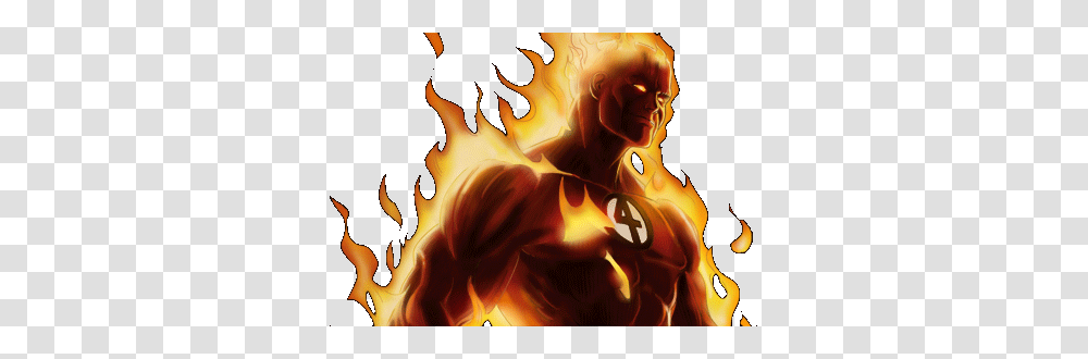 2 Human Torch Pic, Character, Person, Fire, Dragon Transparent Png