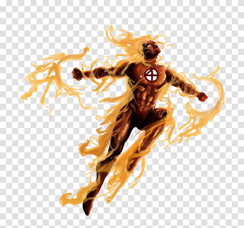 2 Human Torch Picture, Character, Person Transparent Png