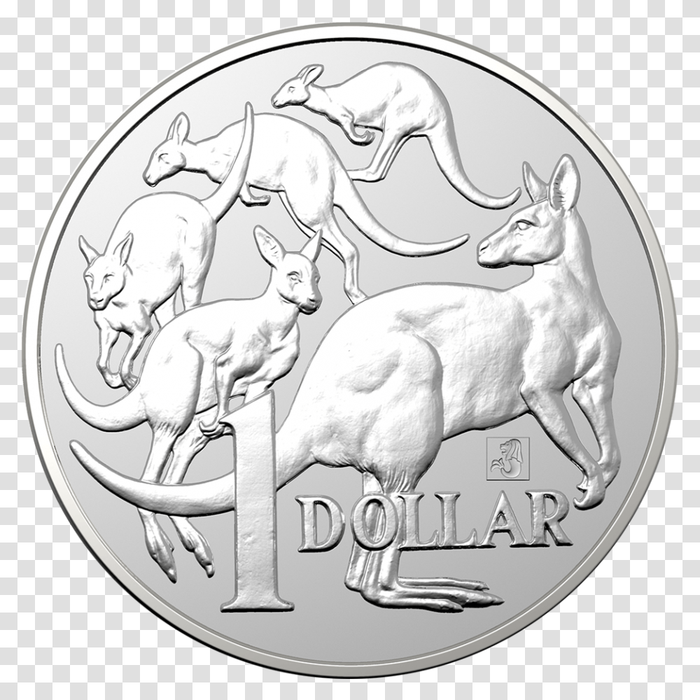 2 One Dollar Coin Australia, Money, Antelope, Wildlife, Mammal Transparent Png
