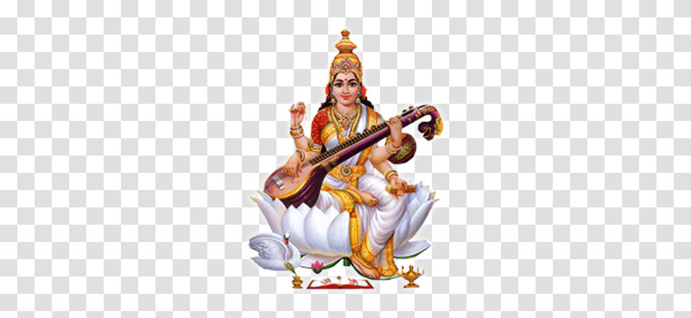 2 Saraswati Picture, Religion, Person, Guitar, Leisure Activities Transparent Png
