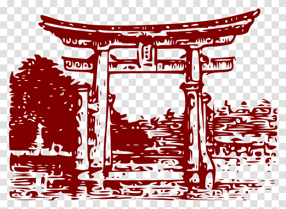 2 Torii Gate Clipart, Religion, Poster, Advertisement Transparent Png