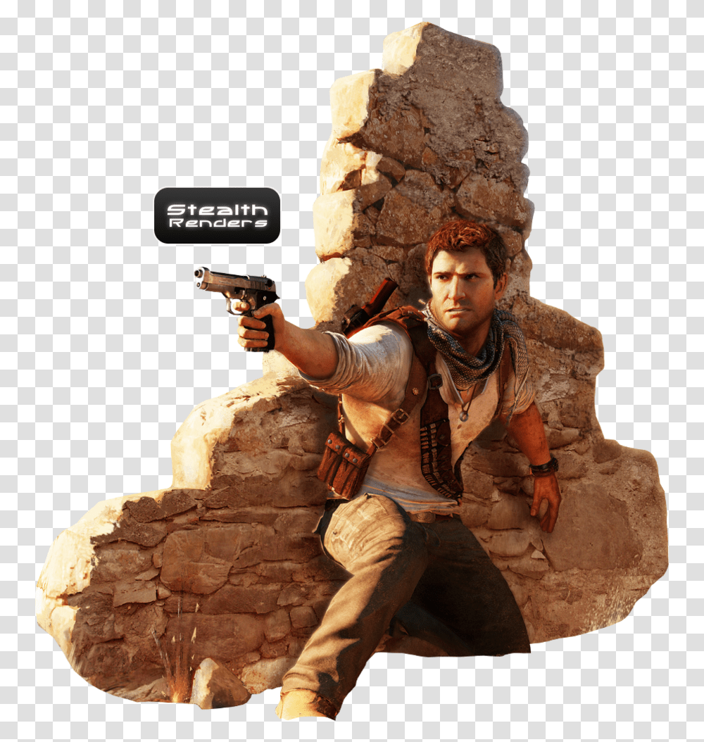 2 Uncharted Pic, Game, Person, Weapon, Gun Transparent Png