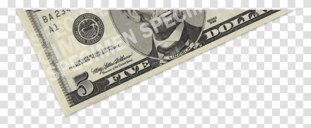2000 5 Raised Printing Three Five Dollar Bills, Money, Person, Human Transparent Png