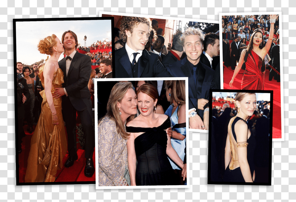 2000 Oscars Red Carpet Flashback Collage, Person, Human, Fashion, Premiere Transparent Png