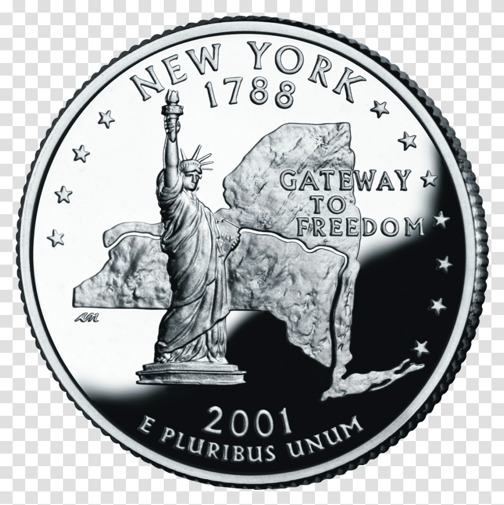 2001 Ny Proof 2001 New York Quarter, Money, Coin, Dime, Nickel Transparent Png
