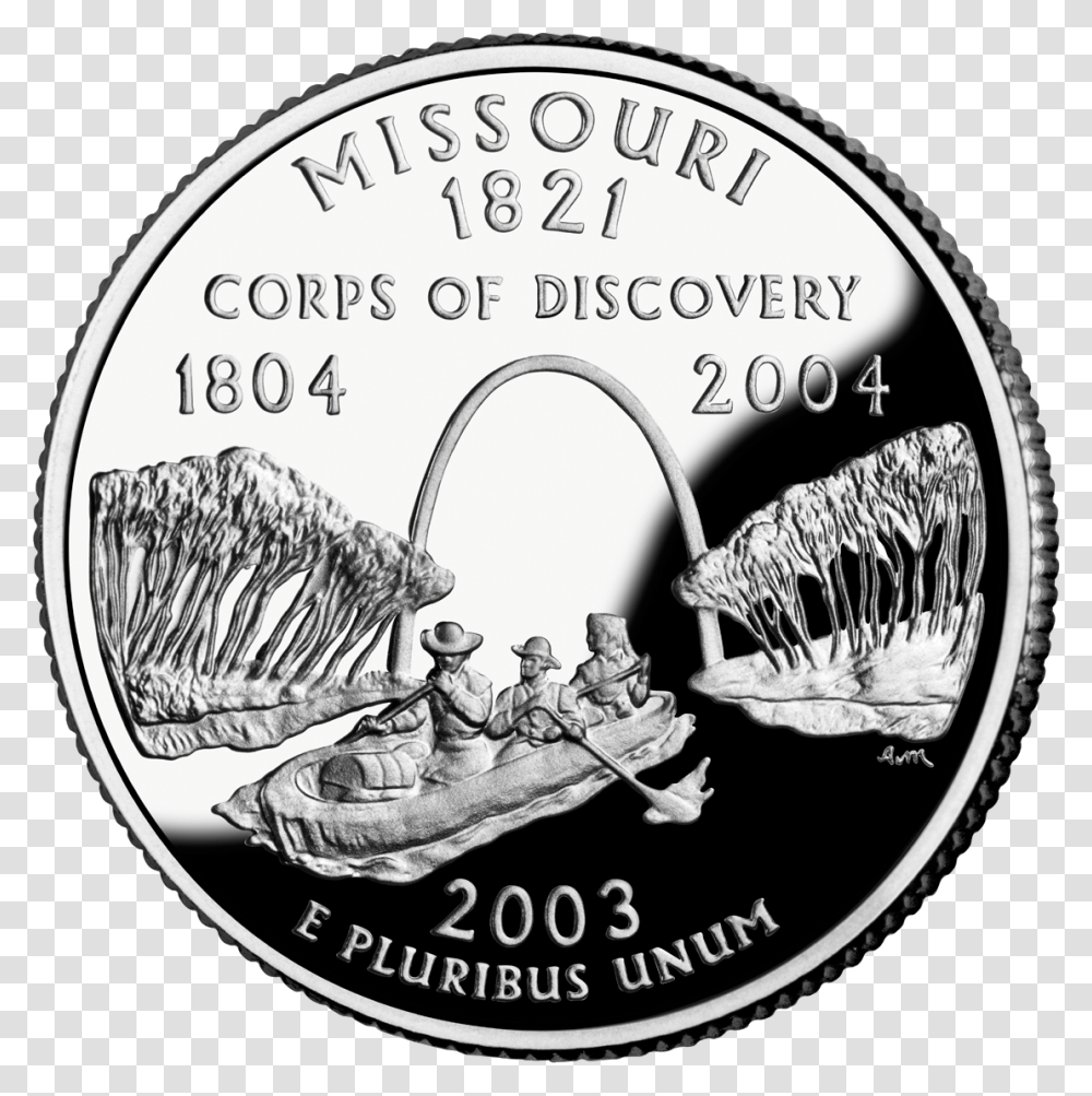 2003 Mo Proof Missouri State Quarter, Nickel, Coin, Money, Dime Transparent Png