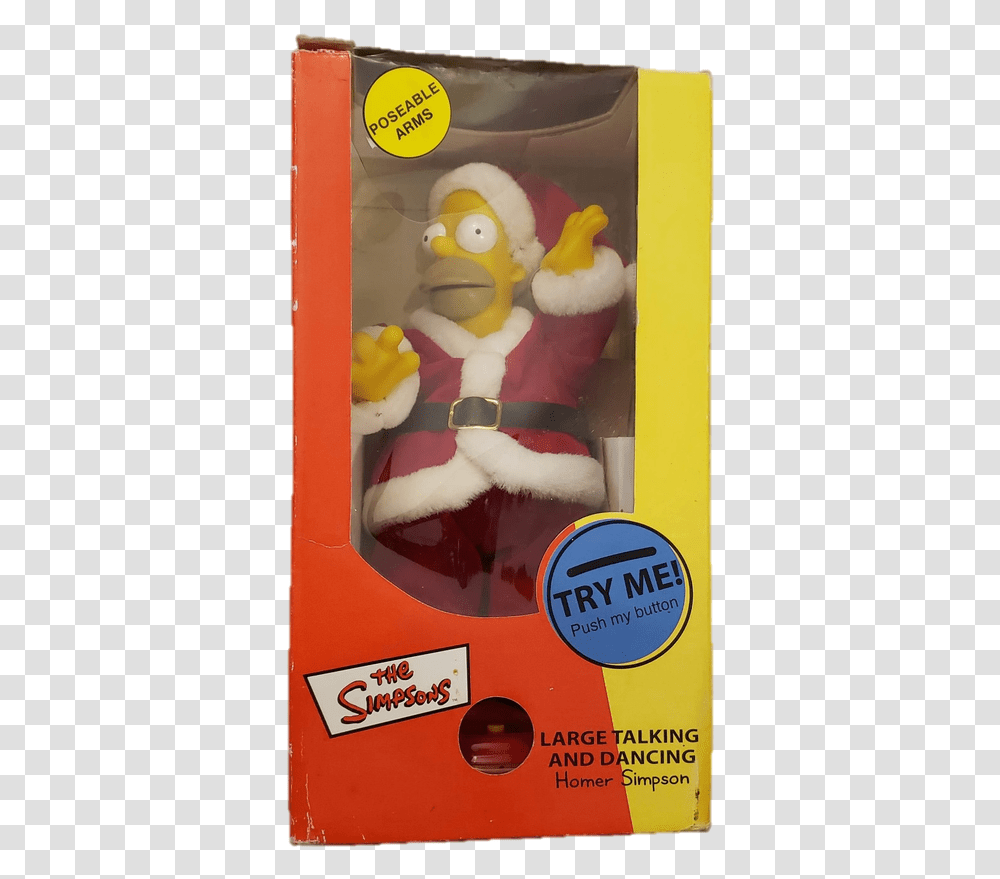 2004 The Simpsons Talking And Dancing Santa Homer Simpson Plush, Sweets, Food, Poster, Advertisement Transparent Png