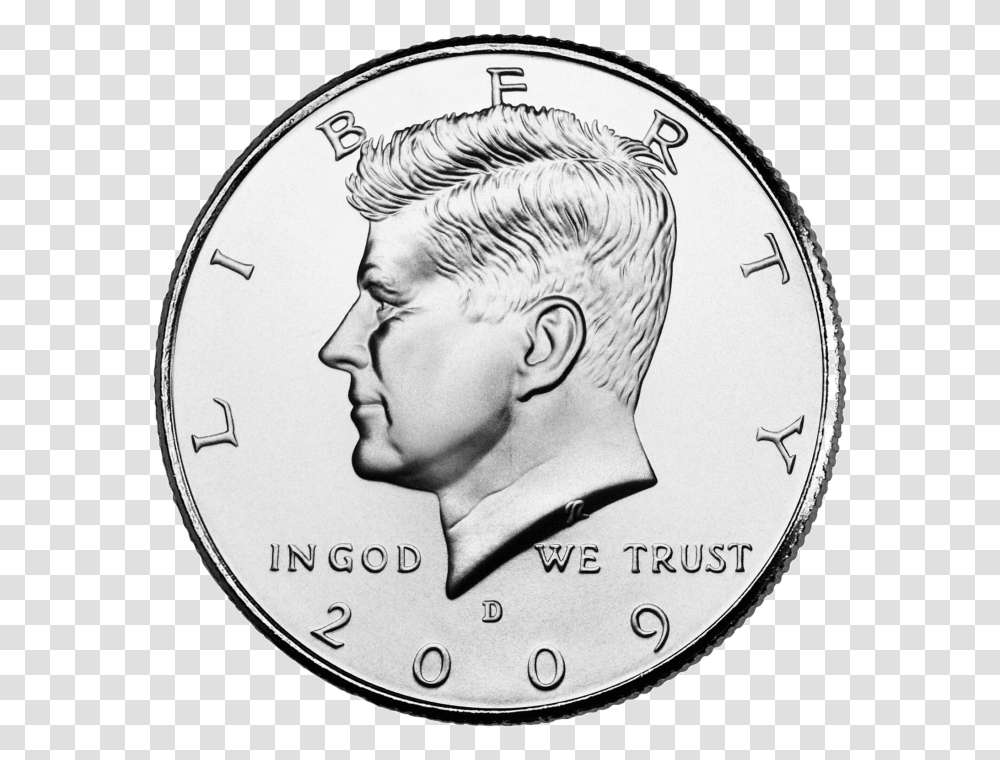 2007 Kennedy Half Dollar, Coin, Money, Person, Human Transparent Png