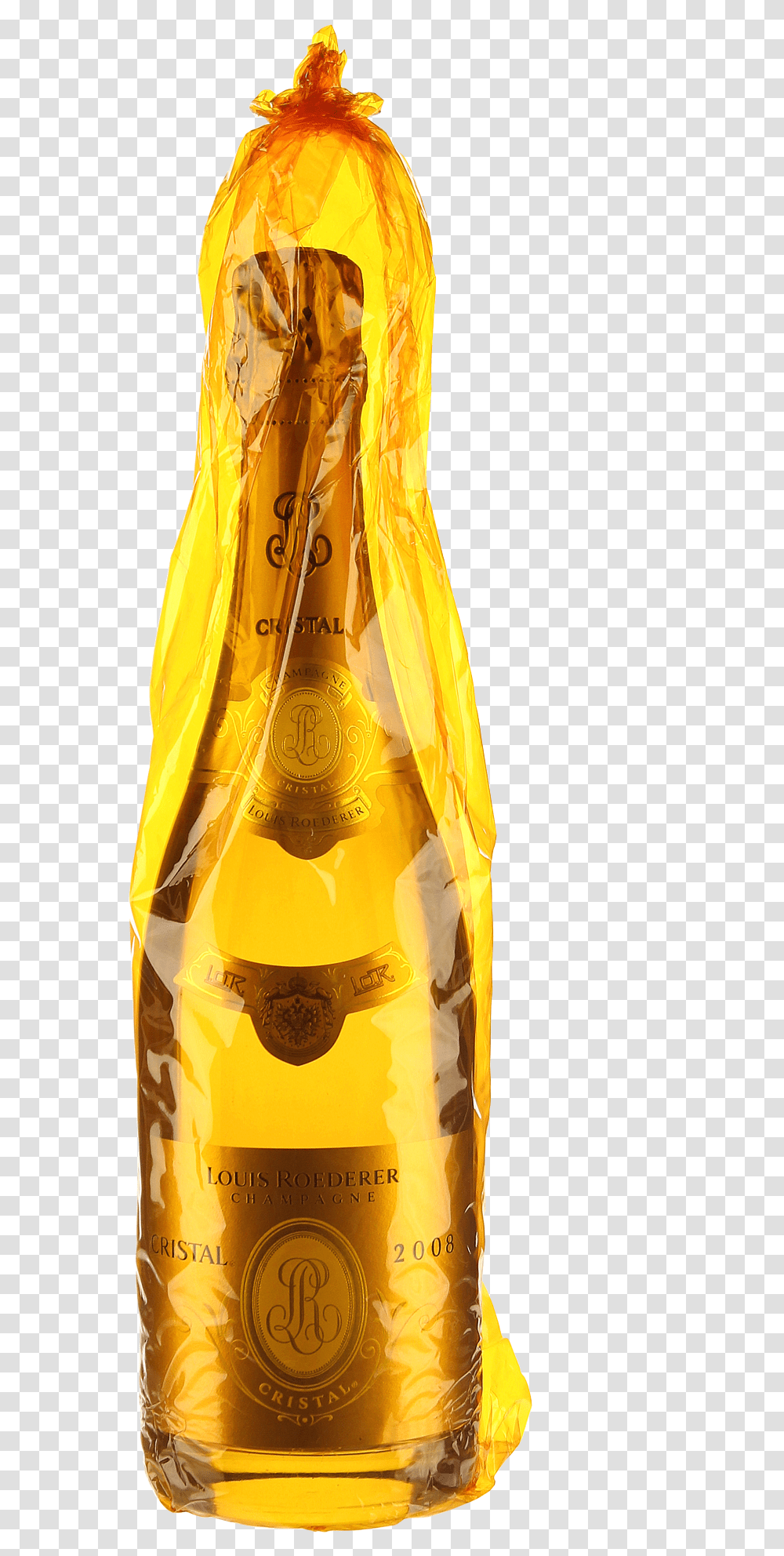 2008 Champagne Brut CristalquotTitlequot2008 Champagne Glass Bottle, Apparel, Coat, Raincoat Transparent Png