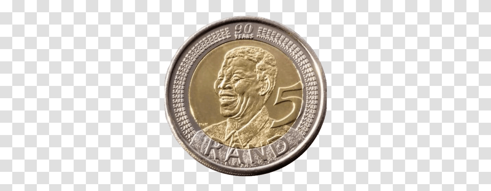 2008 Nelson Mandela 90'th Birthday R5 Coin Sell Mandela Coins In Durban, Money, Nickel, Gold, Dime Transparent Png