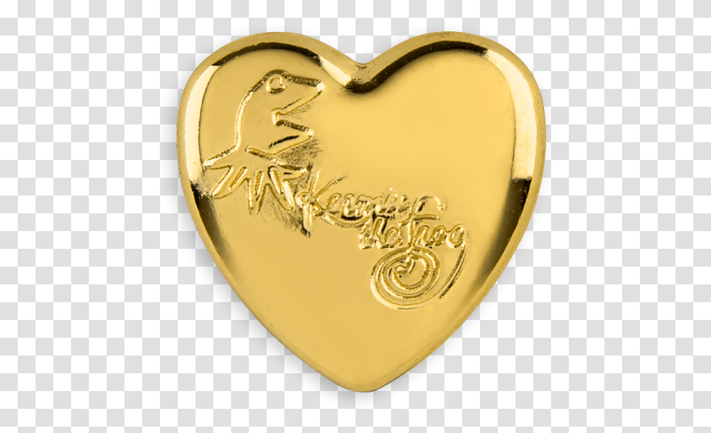 2010 Variety Gold Heart Pins Kermit, Gold Medal, Trophy, Locket, Pendant Transparent Png