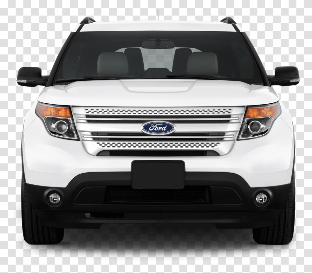 2012 Ford Explorer Xlt Suv Front View 2014 Gmc Terrain Vs 2014 Ford Explorer, Car, Vehicle, Transportation, Bumper Transparent Png