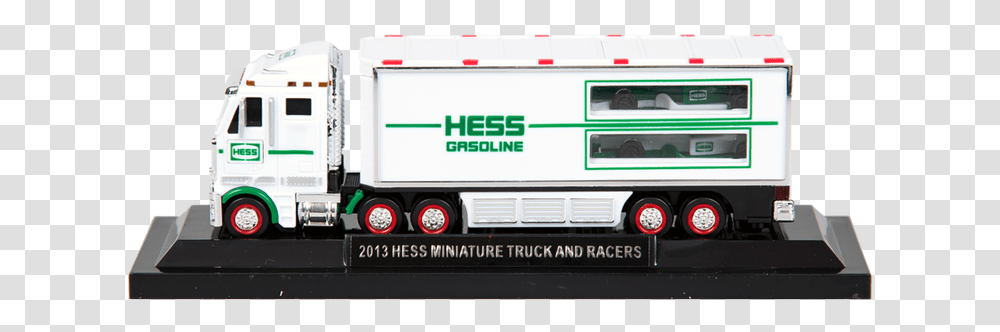 2013 Hess Mini 18 Wheeler And Racecars Train, Truck, Vehicle, Transportation, Van Transparent Png