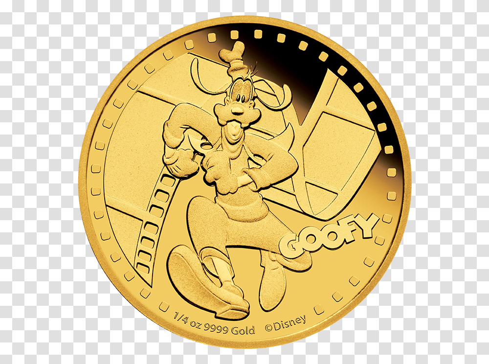 2014 14 Oz Gold Coin Disney Mickey And Friends Goofy The Coin Shoppe Mickey Mouse, Money, Clock Tower, Architecture, Building Transparent Png