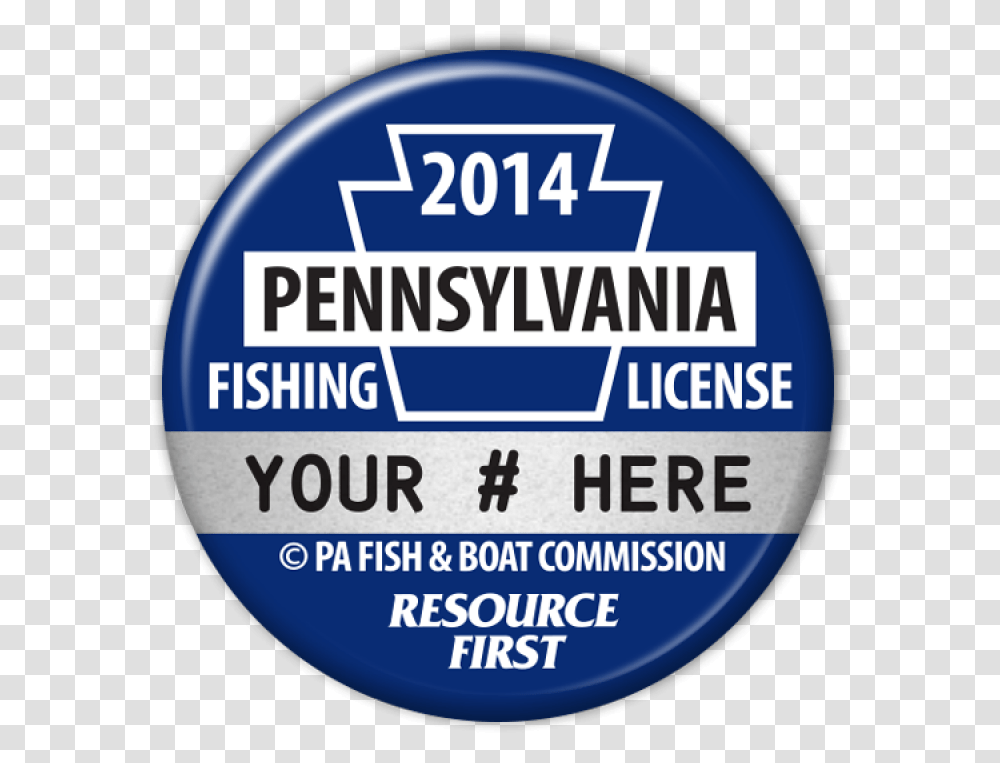 2014 Blue Fishing License Button Pa Fish Pin Sos, Label, Word, Logo Transparent Png