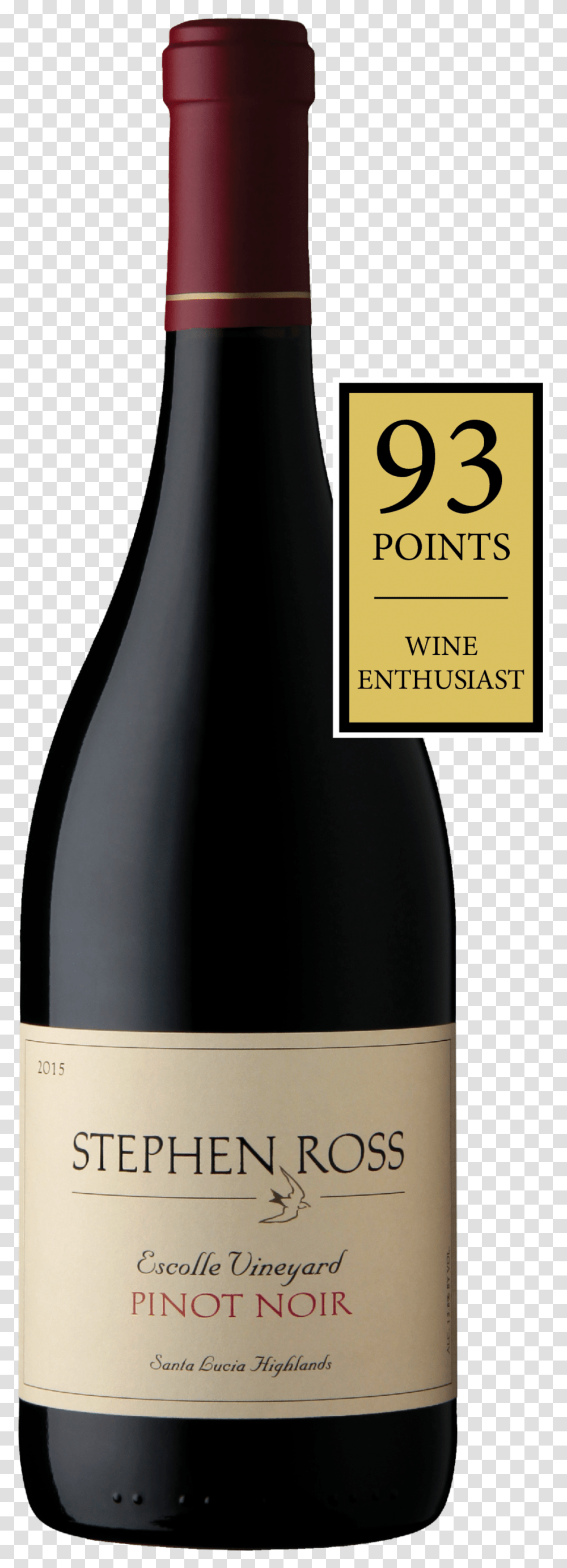 2015 Pinot Noir Escolle Vineyard, Wine, Alcohol, Beverage, Drink Transparent Png