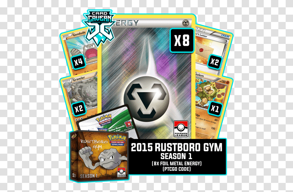 2015 Rustboro Gym Season 1 Ptcgo Code - Card Cavern Trading Pokemon Energy Cards, Advertisement, Poster, Flyer, Paper Transparent Png