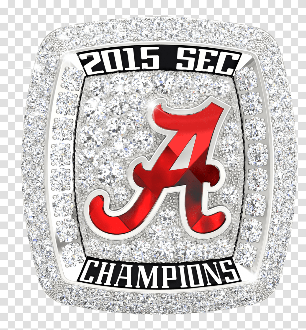 2015 Sec Champions Ring Alabama Football Alabama University Football Championship Rings, Logo, Symbol, Trademark, Text Transparent Png