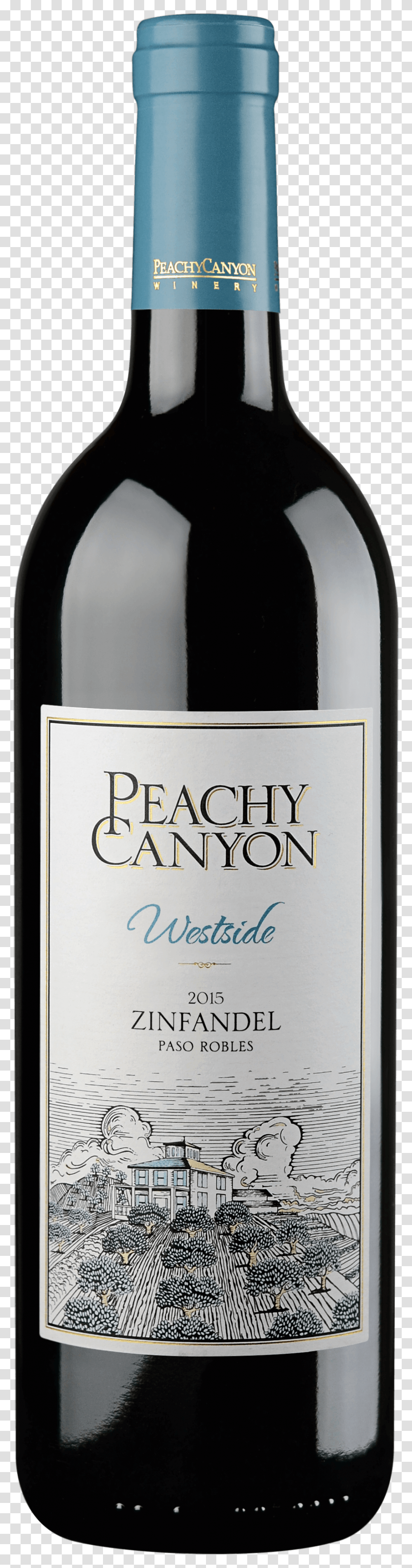 2015 Westside Zinfandel Peachy Canyon Westside Zinfandel, Wine, Alcohol, Beverage, Drink Transparent Png