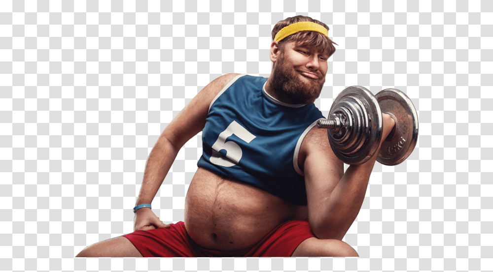 Fit001 Fat Man Exercising, Person, Human, Working Out, Sport Transparent Png