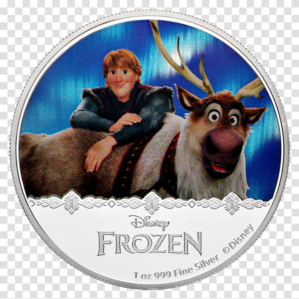 2016 2 Disney Frozen Magic Of The Northern Lights Collection Kristoff And Sven, Disk, Dvd, Person, Human Transparent Png